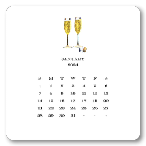 Double Chatons 2024 Easel Desk Calendar 