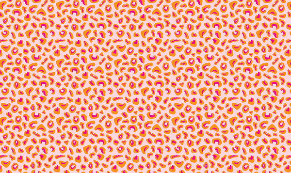 Leopard Print - Azalea & Orange