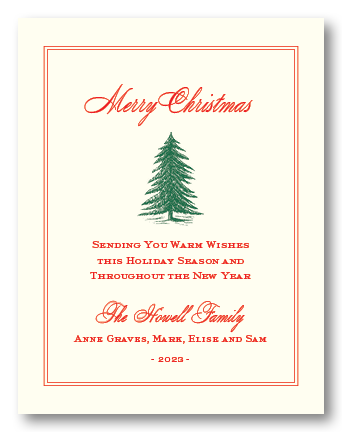 Traditional Tree Christmas Card (A2)