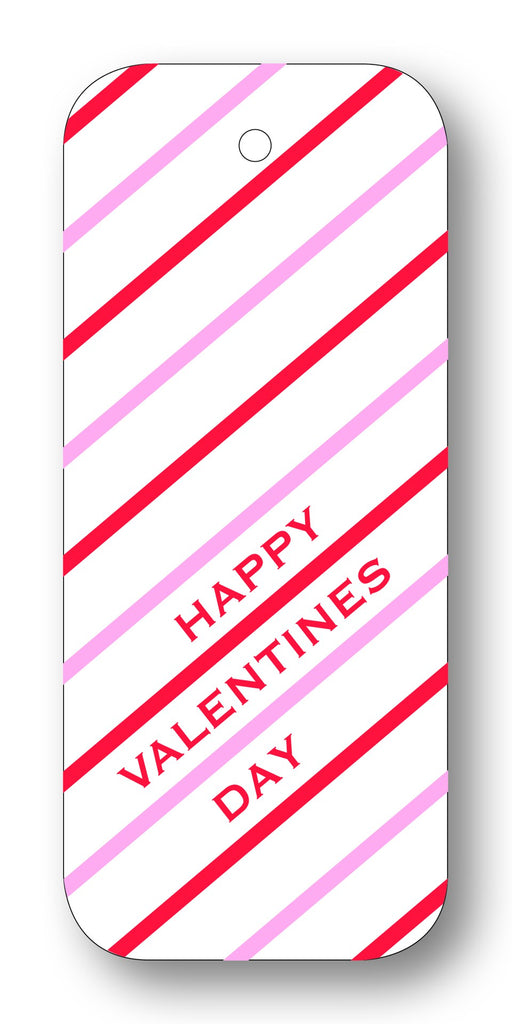 Diagonal Stripes Happy Valentine's Day