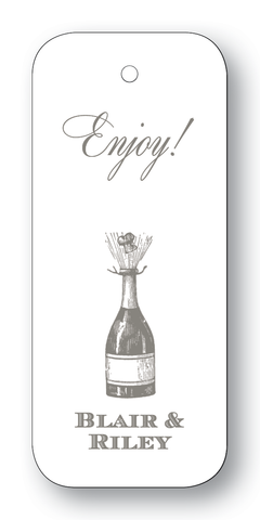 Champagne Bottle Charcoal (Customizable)