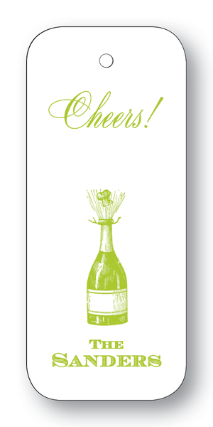 Champagne Bottle Chartreuse (Customizable)