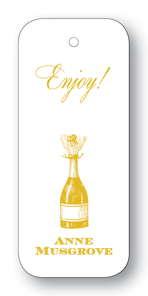 Champagne Bottle Gold (Customizable)