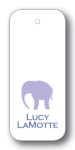 Elephant Silhouette - Lavender & Navy (Customizable)