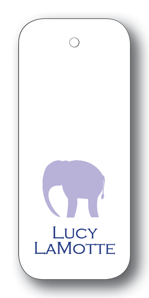 Elephant Silhouette - Lavender & Navy (Customizable)