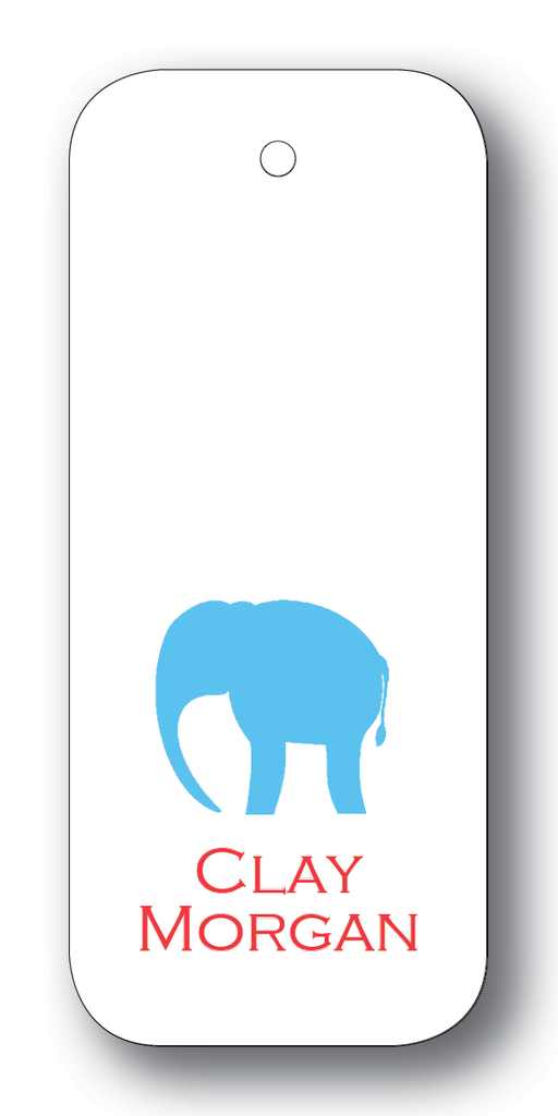 Elephant Silhouette - Turquoise & Scarlet (Customizable)