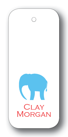 Elephant Silhouette - Turquoise & Scarlet (Customizable)