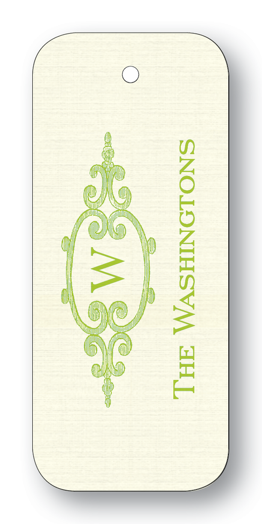 Filigree Frame with Single Initial - Chartreuse (Customizable)
