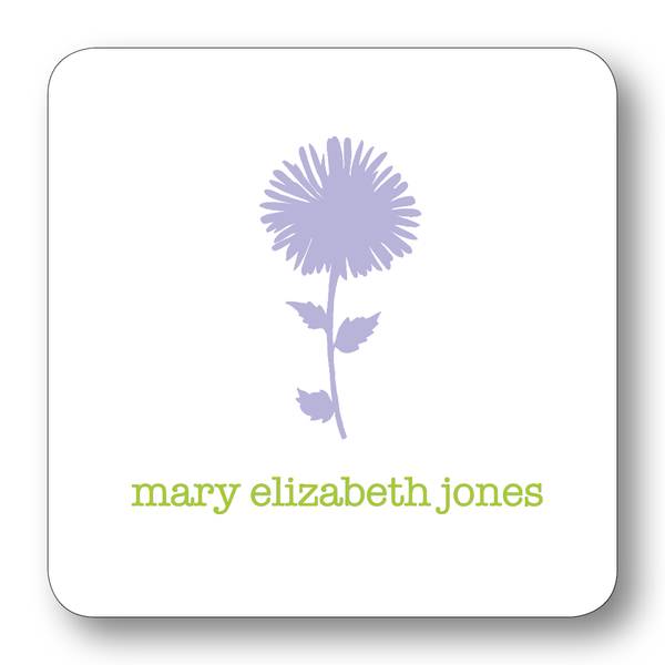 Flower Silhouette - Lavender & Chartreuse (Customizable)