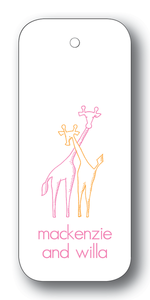 Giraffe Pair - Azalea & Orange (Customizable)