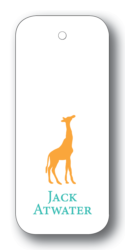 Giraffe Silhouette - Orange & Peridot (Customizable)