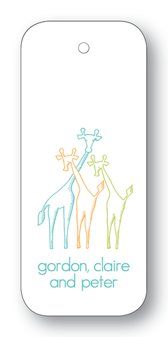 Giraffe Trio - Peridot, Orange, Chartreuse (Customizable)