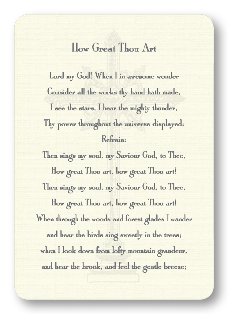 How Great Thou Art Hymn – Maison de Papier