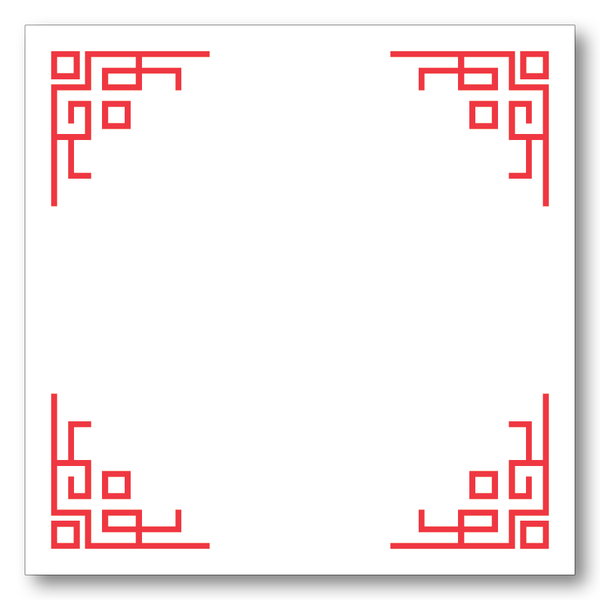 Chinese Corners (Red)