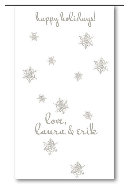 Snowflakes Scattered Charcoal (Customizable)