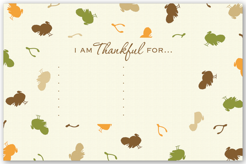 Turkeys - I Am Thankful For... (Placemats)