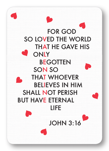 Valentine Love - John 3:16 (Package of 8)