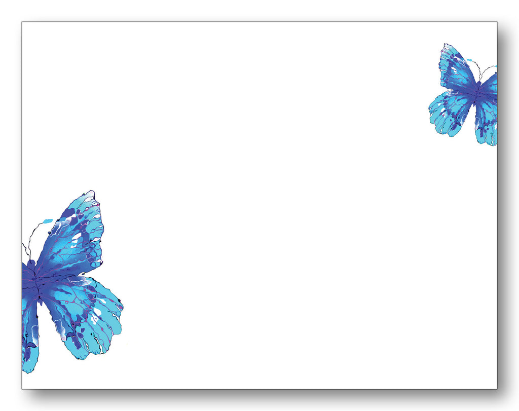 Butterfly Watercolor Blue
