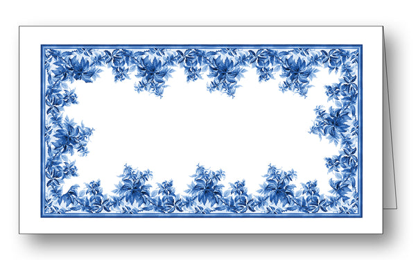 Persian Shield Border Blue Place Cards
