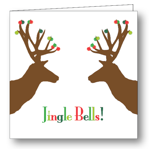 Deer Jingle Bells Folded