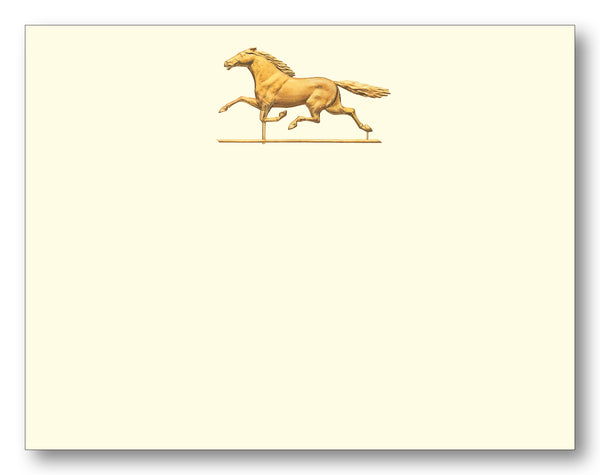Stallion Weathervane Gold Flat Cards