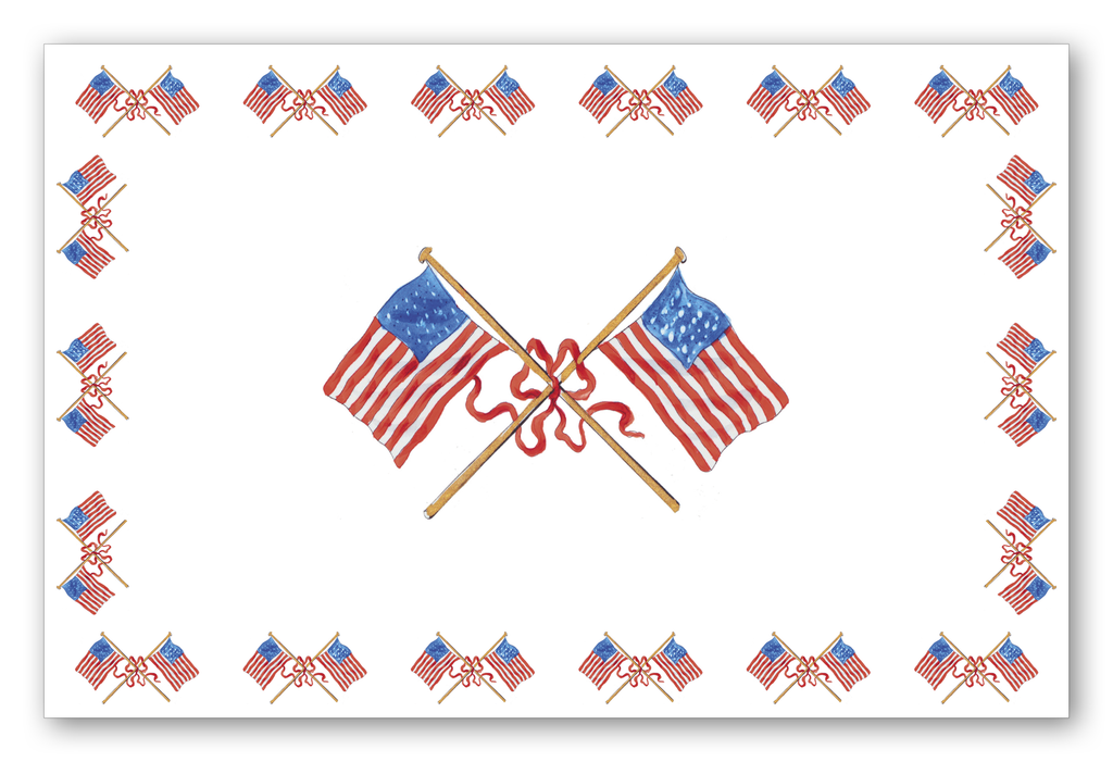 American Flag Pair with Border